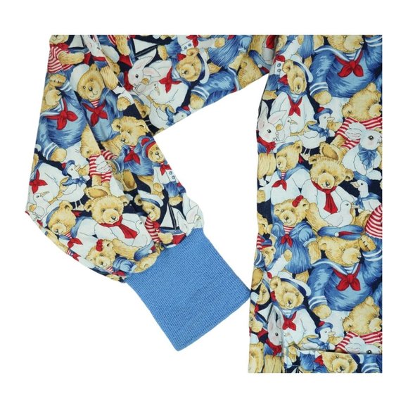 Landau Women Scrub Lab Coat Jacket Patriotic American Bears Size XL Made in USA - Picture 5 of 7